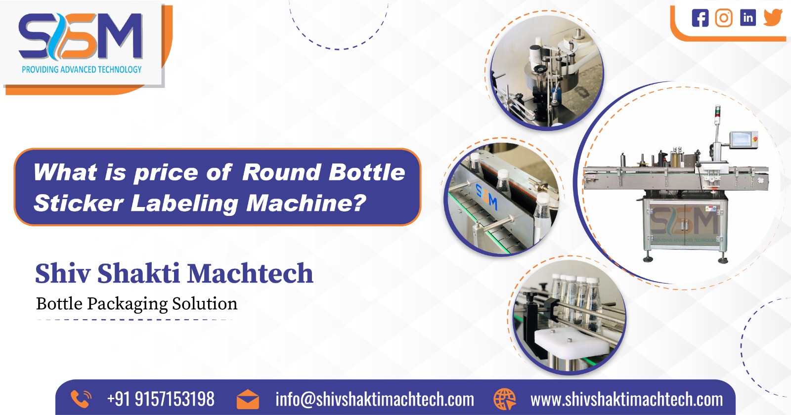 Round Bottle Sticker Labeling Machine