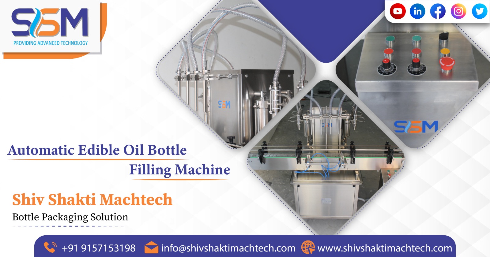 Automatic Edible Oil Bottle Filling Machine