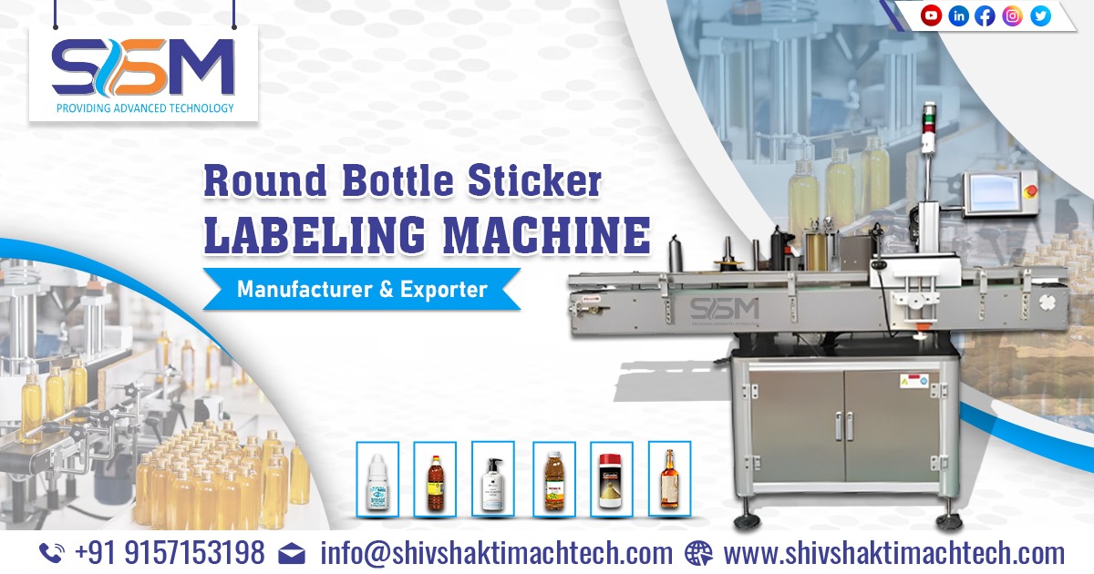 Round Bottle Sticker Labeling Machine in Dubai