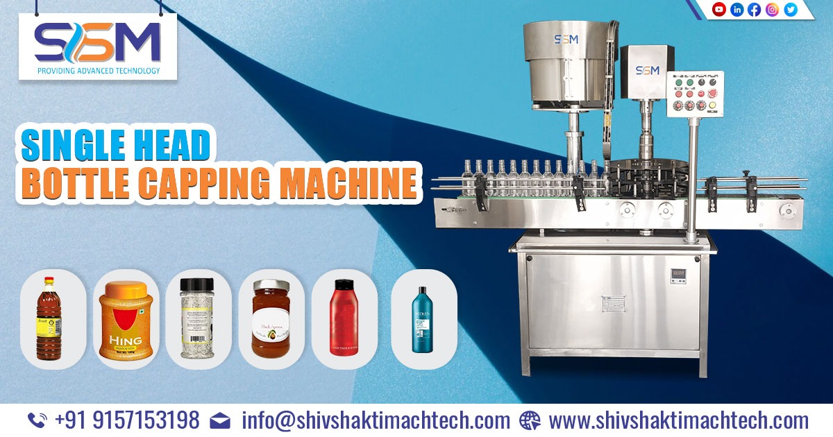Single Head Bottle Capping Machine