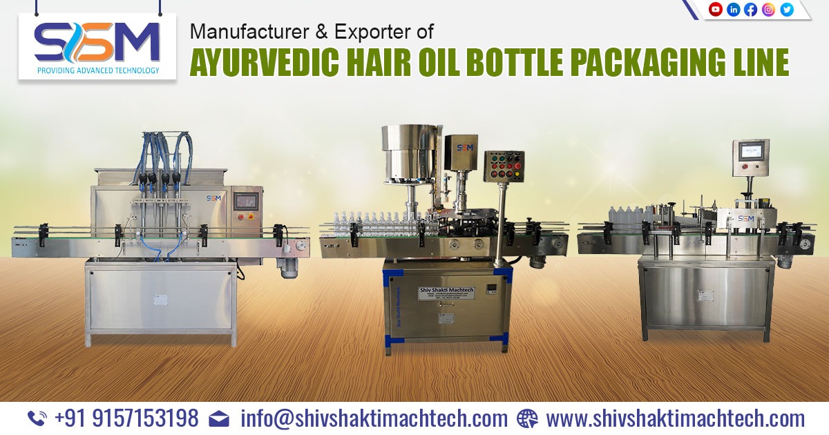 Ayurvedic Hair Oil Bottle Packaging Line Manufacturer