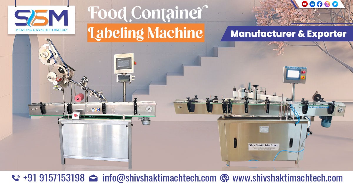 Food Container Labeling Machine