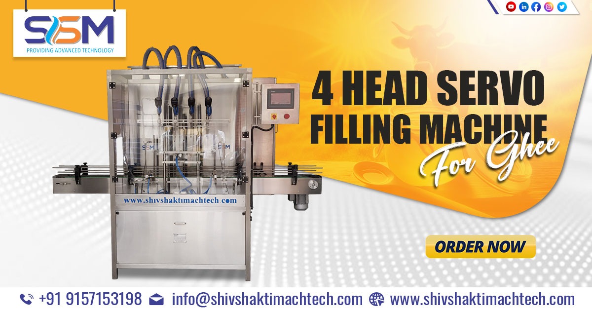 4 Head Servo Filling Machine for Ghee