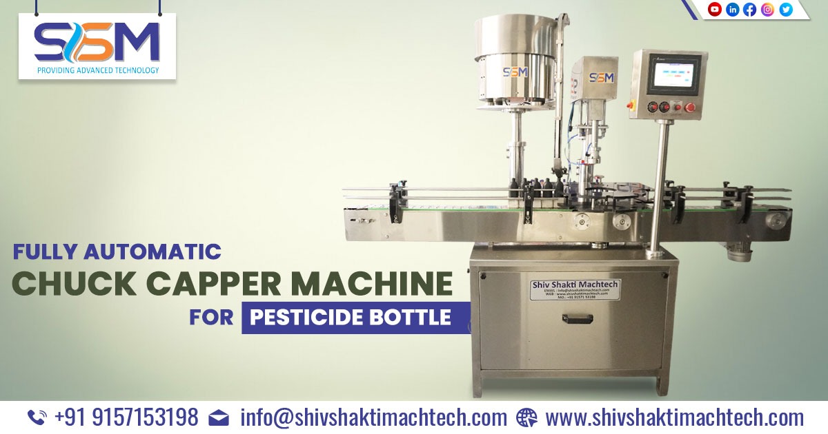 Fully Automatic Chuck Capper Machine for Pesticide Bottle