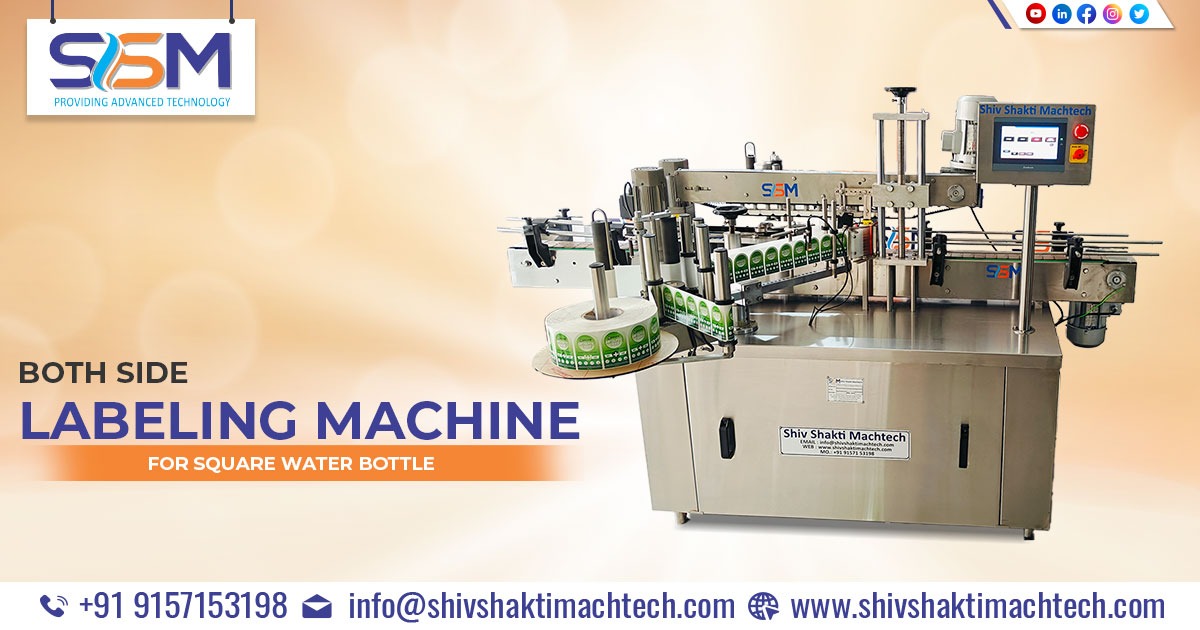 Both Side Labeling Machine for Square Water Bottle