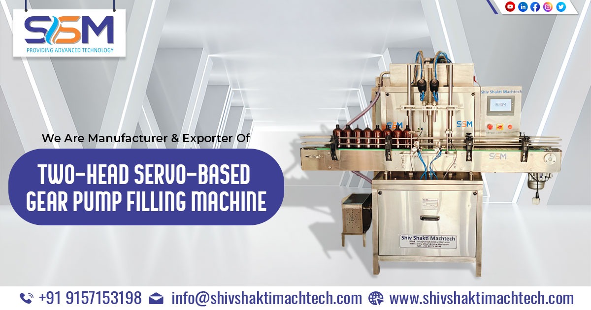 Two Head Servo Based Gear Pump Filling Machine