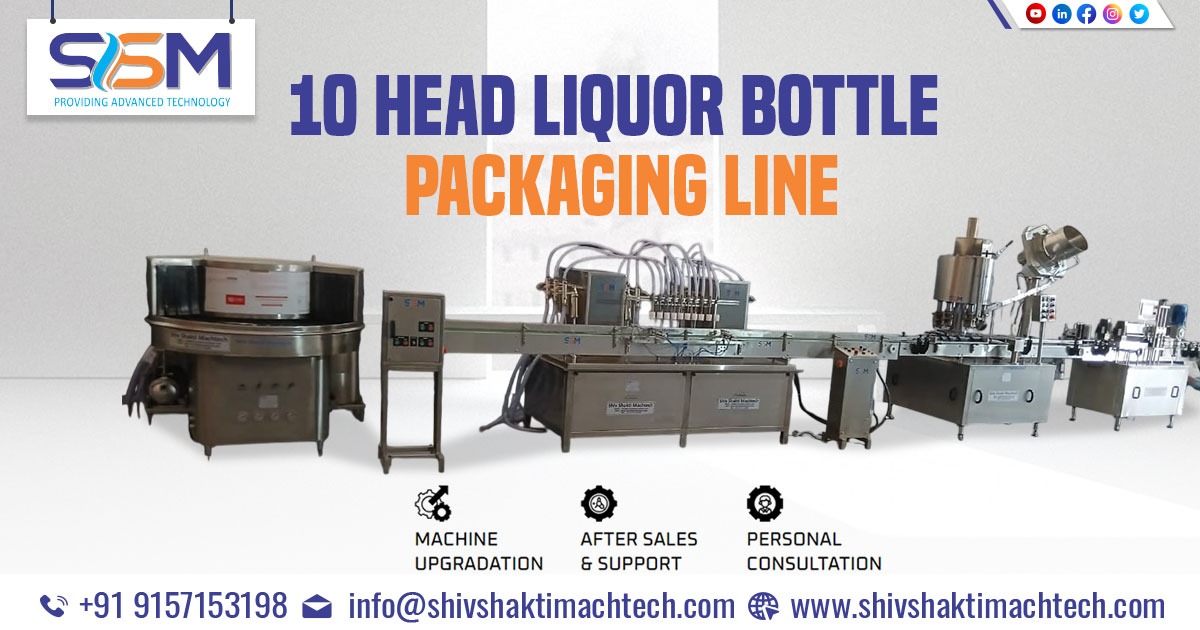 10 Head Liquor Bottle Packaging Line