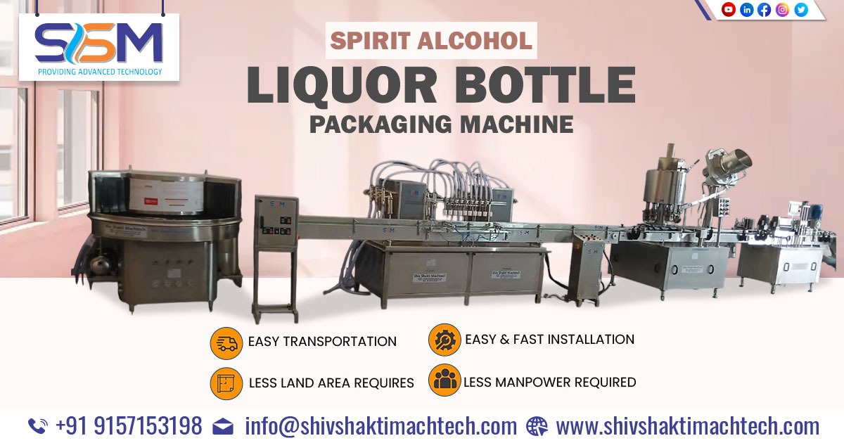 Spirit Alcohol Liquor Bottle Packaging Machine