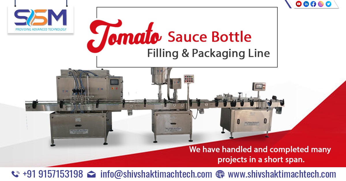 Tomato Sauce Bottle Filling and Packaging Line
