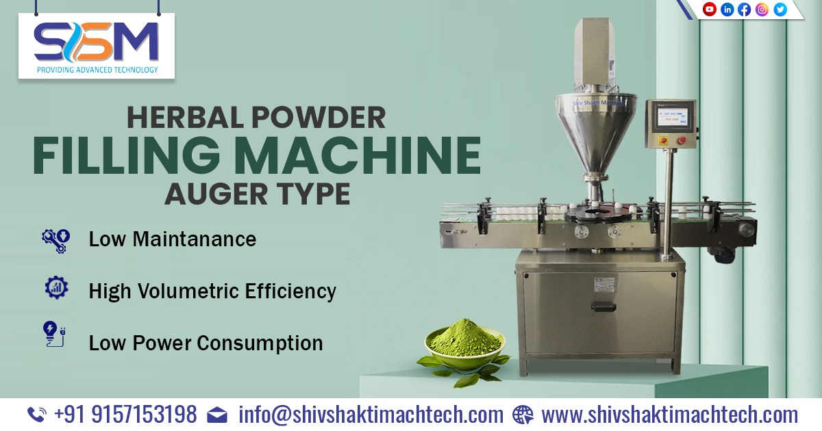 Herbal Powder Filling Machine Auger Type