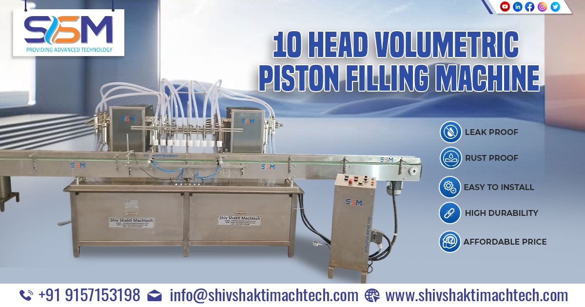10 Head Volumetric Piston Filling Machine