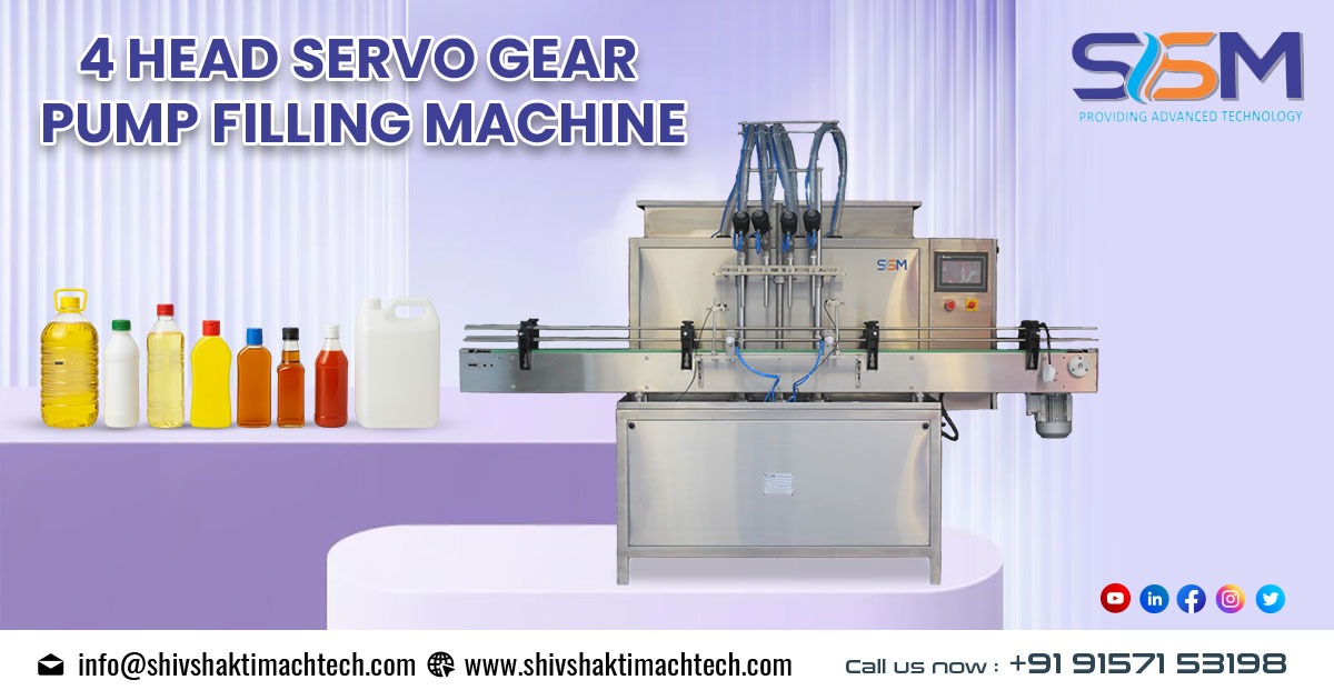 4 Head Servo Gear Pump Filling Machine in UAE