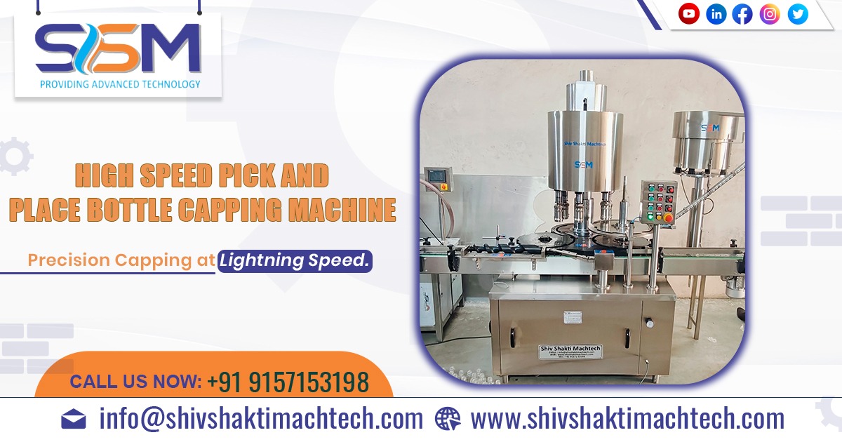 High Speed Pick and Place Bottle Capping Machine