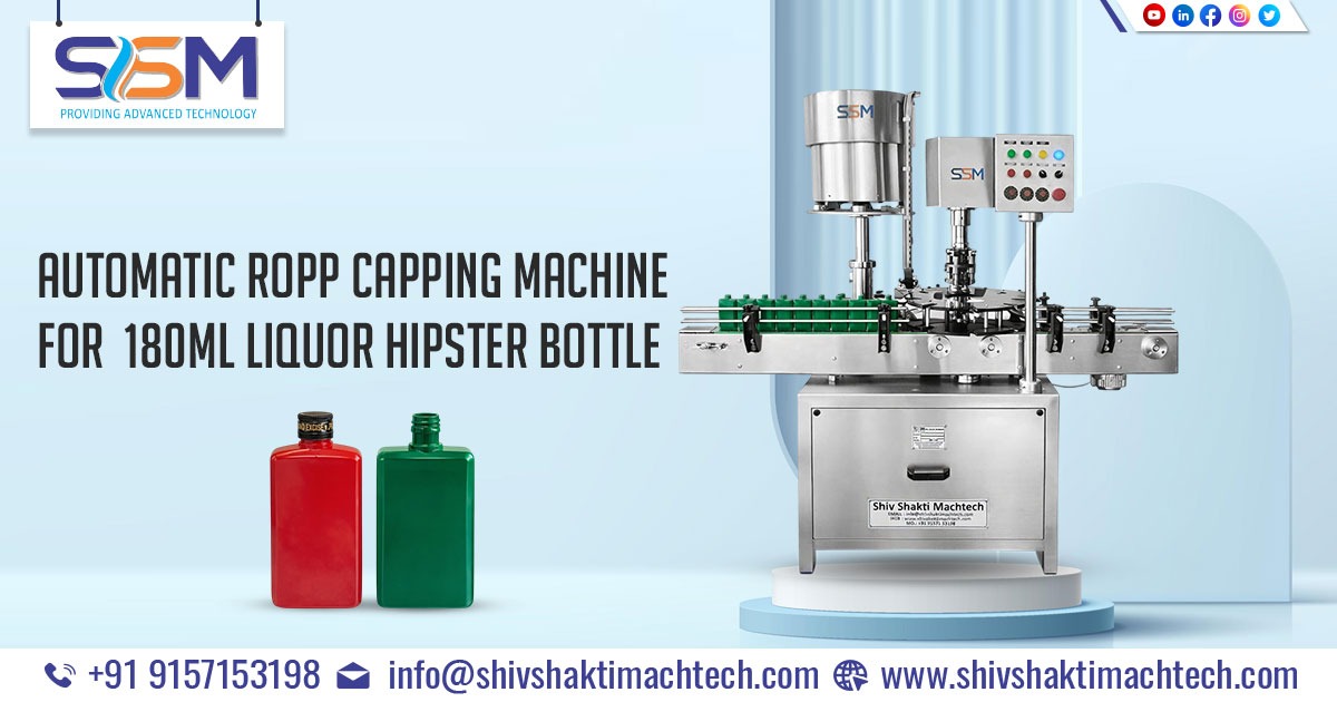 Automatic ROPP Capping Machine for Liquor Hipster Bottle Supplied to Ranchi, Jharkhand
