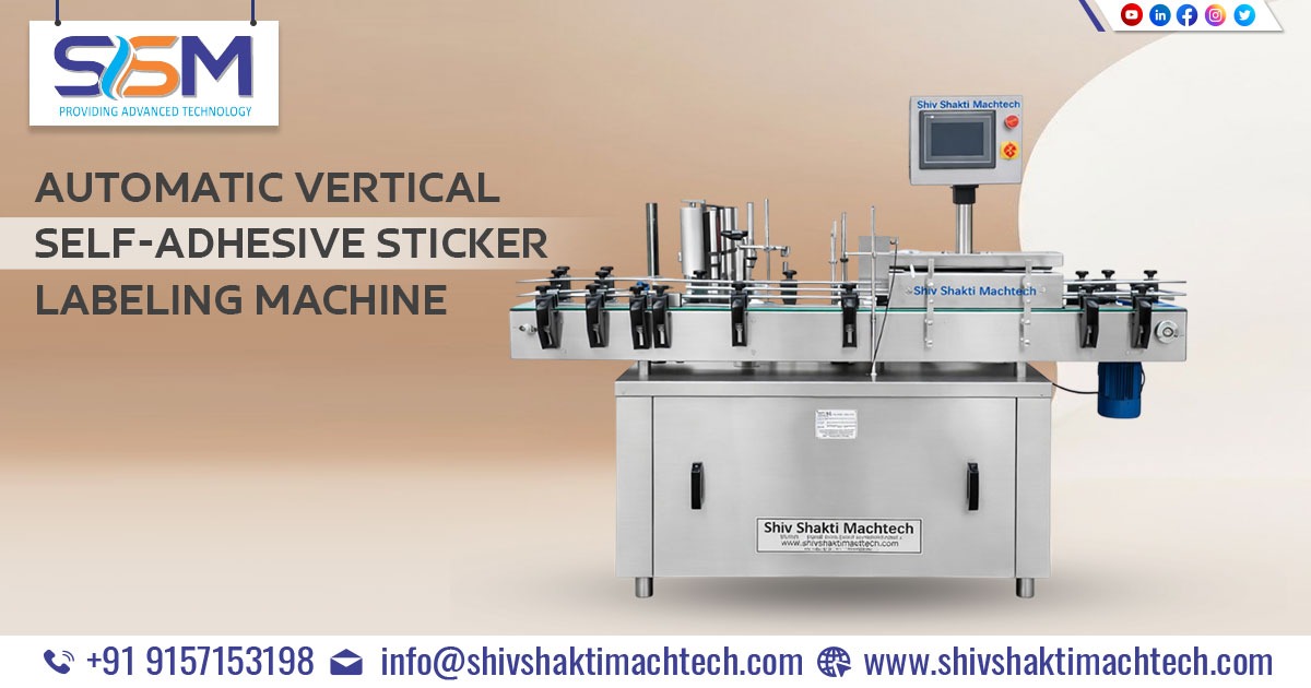 Automatic Vertical Self-Adhesive Sticker Labelling Machine Supplied to Baddi, Himachal Pradesh