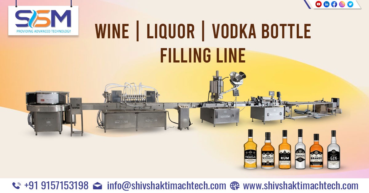Wine, Liquor and Vodka Bottle Filling Line