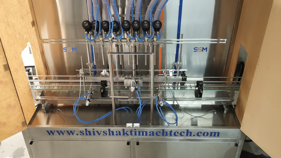 Ten Head Servo Driven Pump Filling Machine