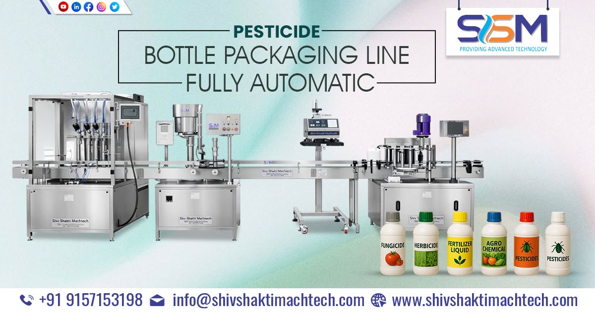 Pesticide Bottle Packaging Line Fully Automatic
