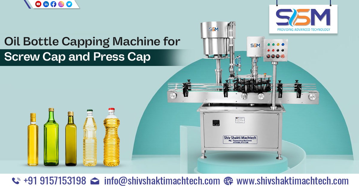 Oil Pet Bottle Capping Machine for Screw & Press Cap Supplied to Hyderabad, Telangana