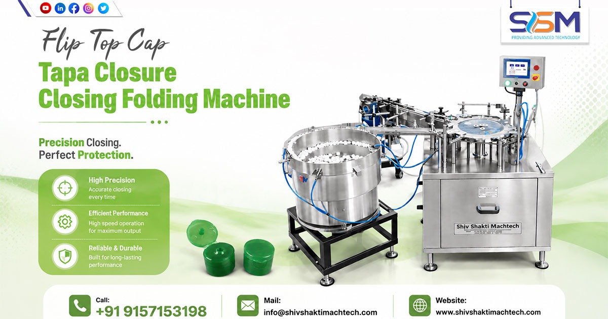 Flip Top Cap Tapa Closure Closing Folding Machine