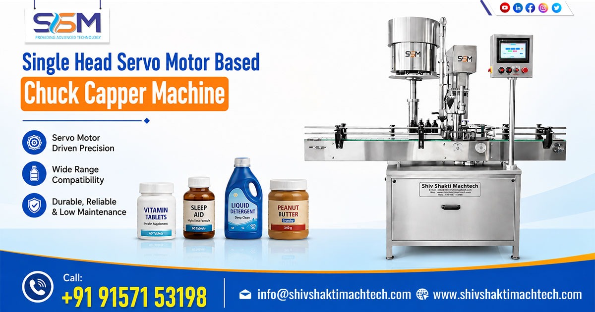 Manufacturer of Single Head Servo Motor Based Chuck Capper Machine