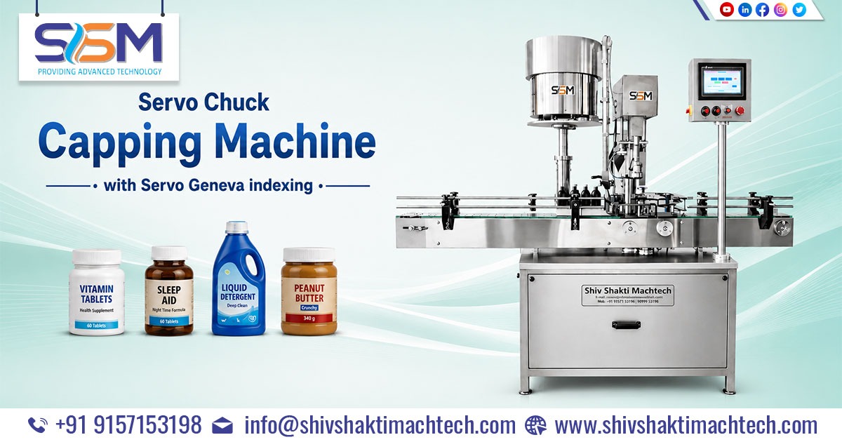 Servo Chuck Capping Machine with Servo Geneva indexing
