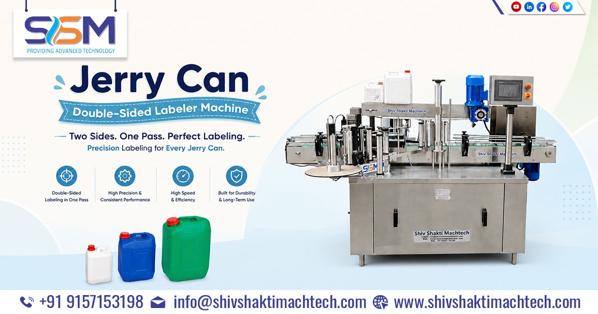 Manufacturer of Jerry Can Double-Sided Labeller Machine – Shiv Shakti Machtech