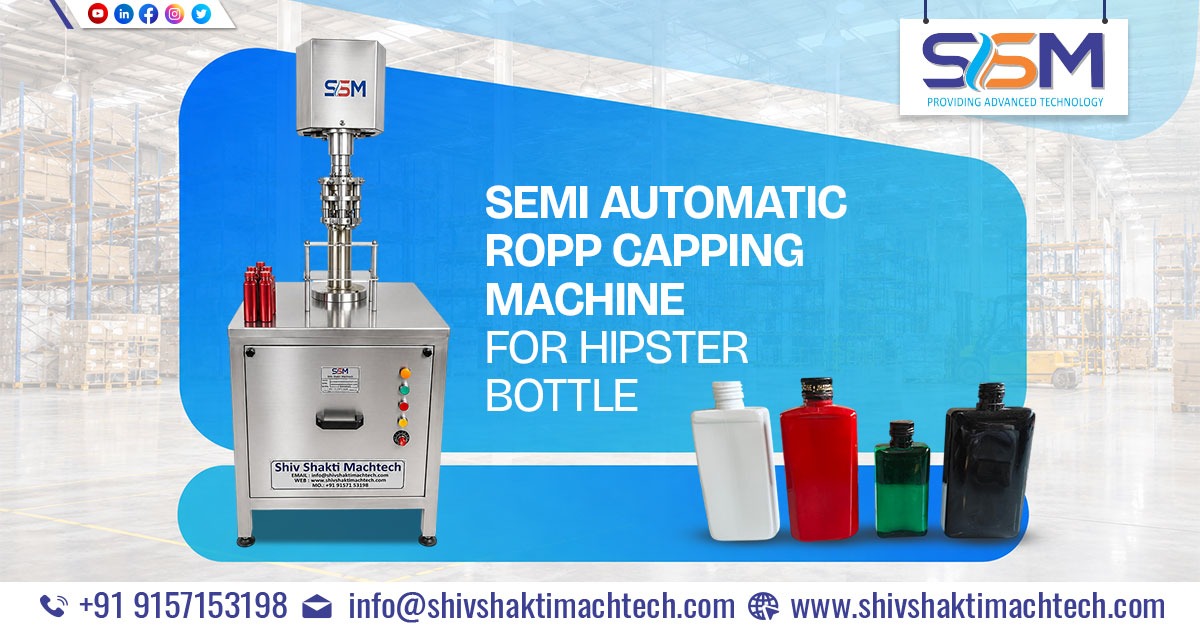 Semi Automatic ROPP Capping Machine for Hipster Bottle Supplied to Solapur, Maharashtra